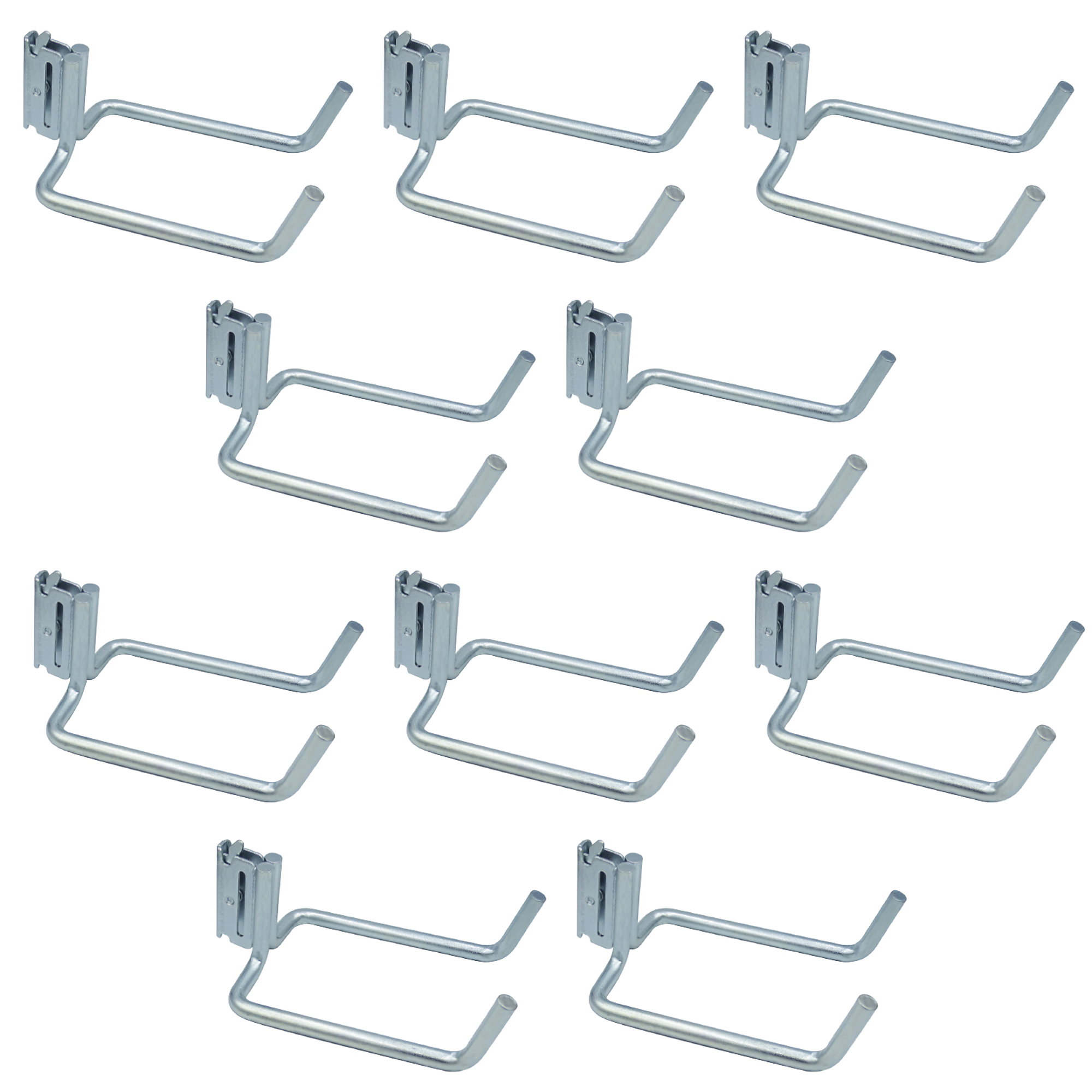 Snap-Loc Multi-Purpose J-Hook Dual Hanger - 8in., 10 Pk, 133-Lb. Working Load, Model# SLAEJH7D10